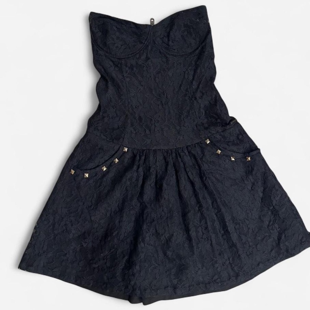 Billabong Strapless Lace Mini Dress Women’s Small Y2K